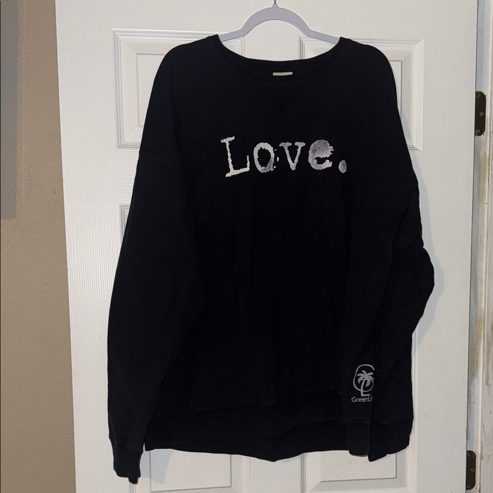 Black Love Crew Neck Sweater